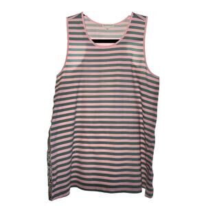 Crewcuts Striped Pink Teal Racerback Tank Girls Summer Top Sz 16